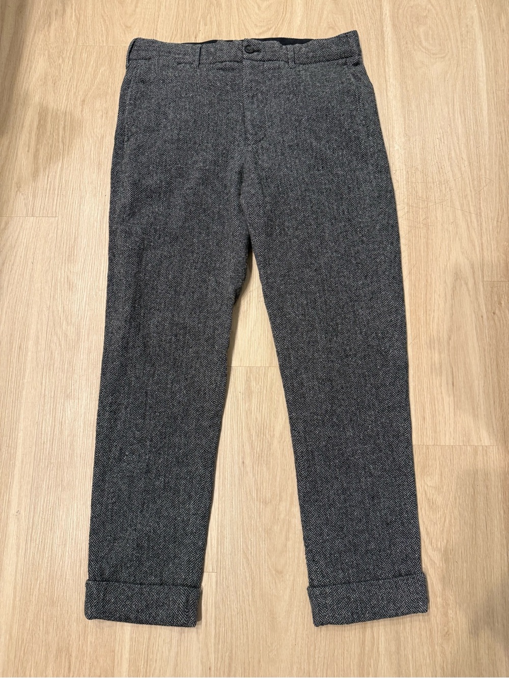 Engineered Garments Made in New York Men's Dark Charcoal Herringbone Chinos